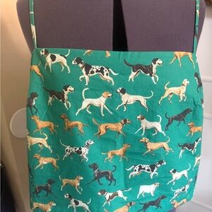 Anthropologie Maeve Dog Patterned Green Crop Tank